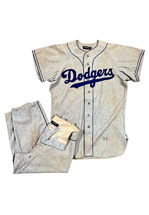 1953 Harold "Pee Wee" Reese Brooklyn Dodgers Game-Used Flannel Uniform (2)(Rare)