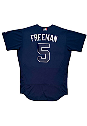 2017 Freddie Freeman Atlanta Braves Game-Used 5 Home Run Jersey (Photo-Matched • MLB Auth)
