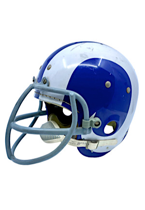 Late 1960s Dick Bass LA Rams Game-Used Suspension Helmet