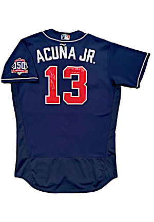 2021 Ronald Acuna Jr. Atlanta Braves Game-Used & Signed Multiple Home Run Jersey (Photo-Matched • MLB Auth • Championship Season)