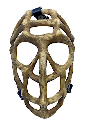 1960s Jacques Plante Game-Used Goalie Mask (Bruins VP Family LOA)