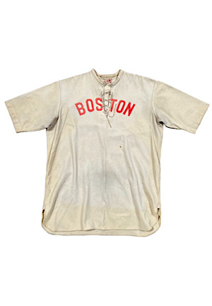 1910 Al Mattern Boston Doves Game-Used Road Flannel Jersey (NL Red Stockings/Braves Earliest & Only Known • Family LOA)  