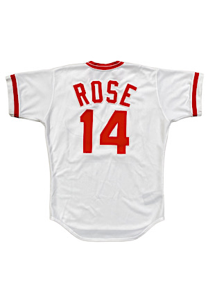 Circa 1985 Pete Rose Cincinnati Reds Game-Used & Signed Home Jersey (Custom Size 43)