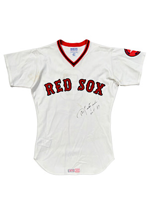 1976 Carl Yastrzemski Boston Red Sox Game-Used & Signed Home Jersey (Mass Bicentennial Patch)