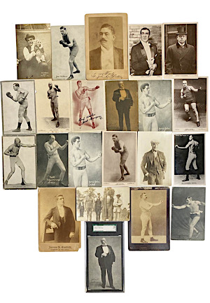Vintage Boxing Cabinet Cards & Photos Including Corbett & Sullivan (23)