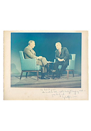 President Lyndon B. Johnson Signed & Inscribed Mounted Photo