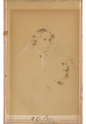 Mrs. Robert E. Lee Twice Signed CDV (Great-Granddaughter Of Martha Washington)