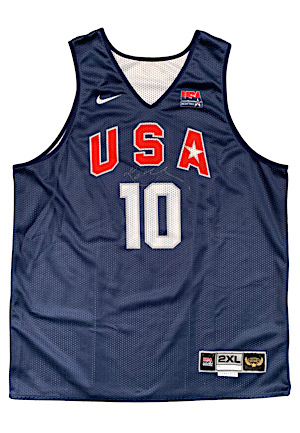 2008 Kobe Bryant USA Olympic Player-Worn & Signed Practice Jersey (Photo-Matched • LOA From Kobes Bodyguard • Redeem Team)