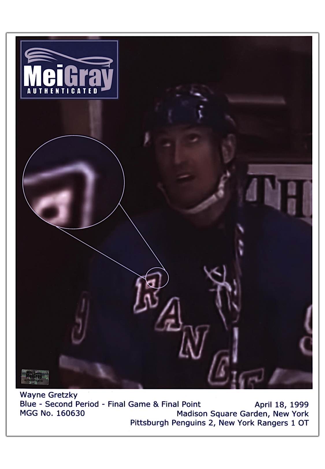 Lot Detail - Wayne Gretzky Signed New York Rangers Blue Jersey