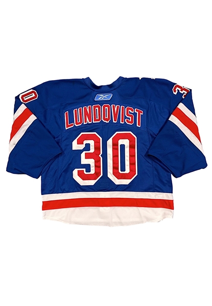 2/17/2011 Henrik Lundqvist NY Rangers 200th Career Win Game-Used Jersey (Photo-Matched)