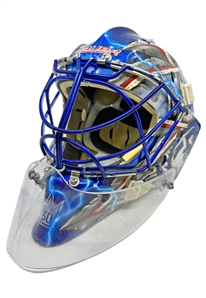 2015-16 Henrik Lundqvist NY Rangers Game-Used & Signed Goalie Mask (Photo-Matched • JSA)