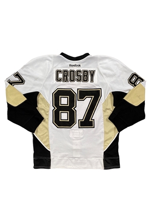 2013-14 Sidney Crosby Pittsburgh Penguins Game-Used Jersey (Photo-Matched • Penguins LOA • Worn In 22 Games • Hart Trophy Season • Repairs)