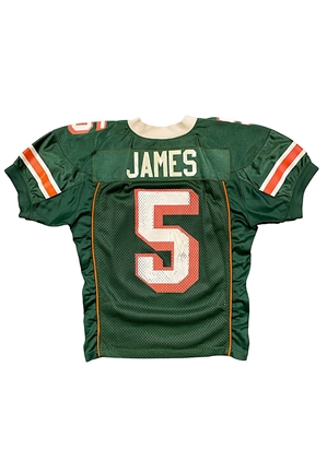 Mid 1990s Edgerrin James Miami Hurricanes Game-Used Jersey