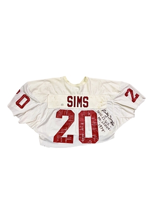 11/17/1979 Billy Sims Oklahoma Sooners Game-Used & Signed Jersey (Most Single Game Rushing Yards Of Career)