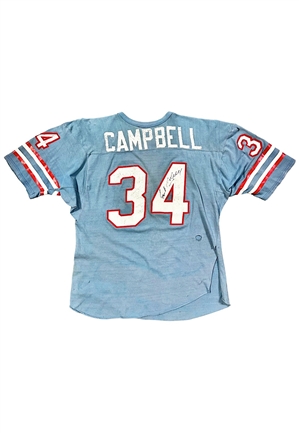 1978 Earl Campbell Houston Oilers Rookie Game-Used & Autographed Tearaway Jersey (Gifted From Campbell To Our Consignor • RoY Season • JSA)