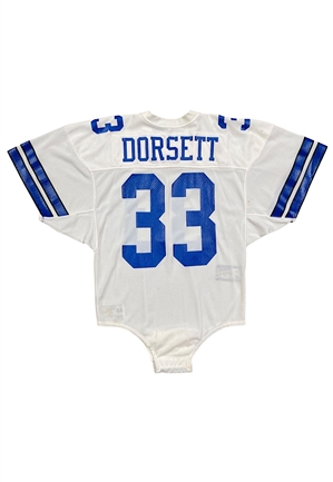 Early 1980s Tony Dorsett Dallas Cowboys Game-Used Home Jersey (Crotch Piece & Repairs)