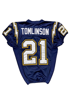 2005 LaDainian Tomlinson SD Chargers Game-Used Jersey (Chargers COA • Graded 10)