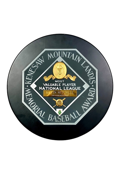Kevin Mitchells 1989 MLB Most Valuable Player Award (Mitchell LOA)