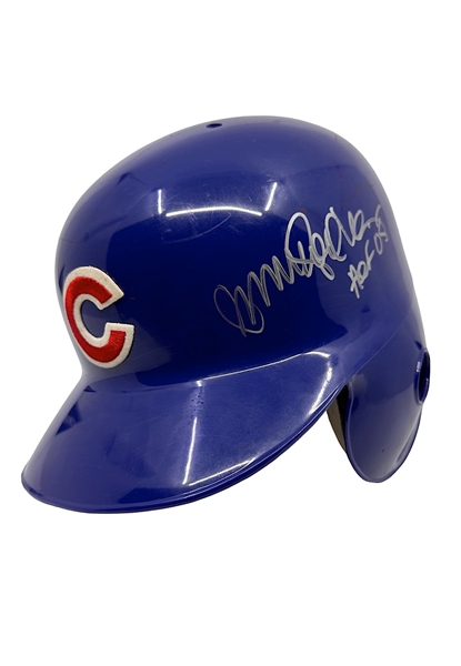 1996 Ryne Sandberg Chicago Cubs Game-Used & Signed Helmet (Displayed At Wrigley Field • Full JSA)