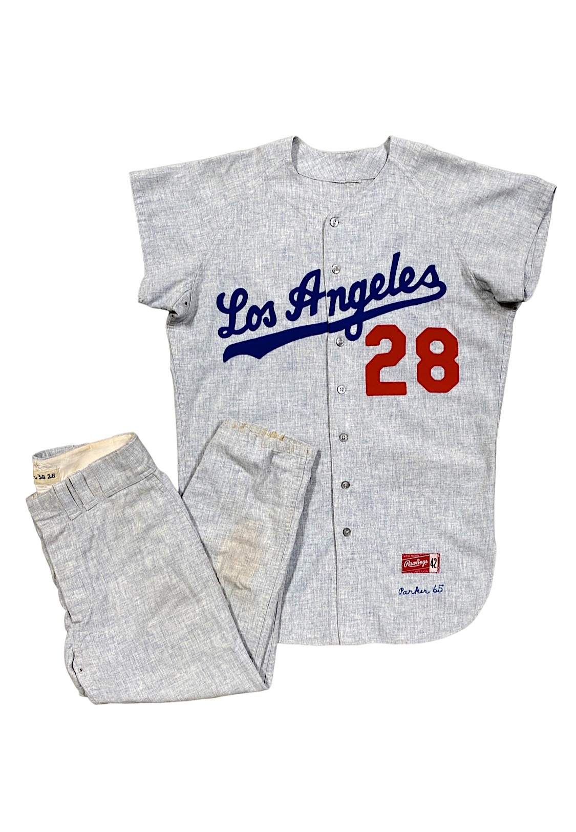 Lot Detail - 1965 Wes Parker LA Dodgers Game-Used World Series Road Flannel  Uniform (2)(Parker LOA • Graded 10 • Championship Season)