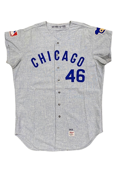 1969 Ken Johnson Chicago Cubs Game-Used Road Flannel Jersey (Graded 10)