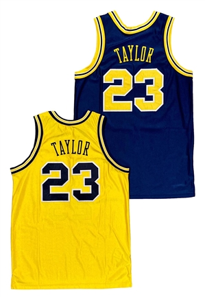 Mid 1990s Maurice Taylor Michigan Wolverines Game-Used Jerseys (2)