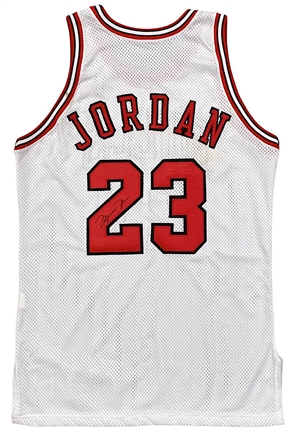 1995-96 Michael Jordan Chicago Bulls Game-Used & Signed Jersey (Sourced From Nick Anderson • JSA • Season & Finals MVP)