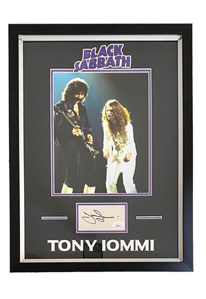 Tony Iommi "Black Sabbath" Signed Framed Display (JSA COA)