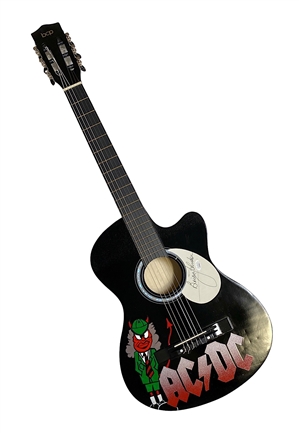 Brian Johnson "AC/DC" Signed Custom Pickguard Guitar (JSA COA)