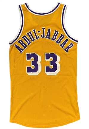 Early 1980s Kareem Abdul-Jabbar LA Lakers Game-Used Jersey (MEARS)