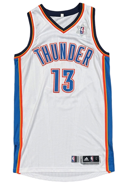 12/25/2011 James Harden Oklahoma City Thunder Christmas Day Game-Used Jersey (NBA LOA • Photo-Matched)