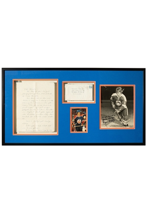 Wayne Gretzky #99 Announcement Handwritten & Signed Letter Framed (Penned When WG Was Just 16 Years Old • Family LOP • JSA)