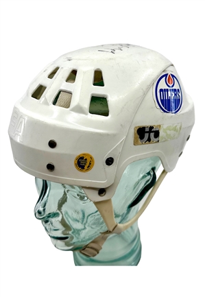 1981-82 Wayne Gretzky Edmonton Oilers Game-Used & Signed Helmet (Rare • JSA)