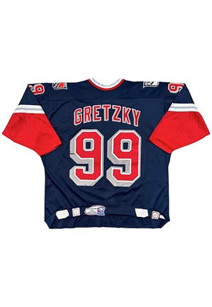 Circa 1999 Wayne Gretzky New York Rangers Game-Used "Lady Liberty" Alternate Jersey (Set 2 Team Tagging)