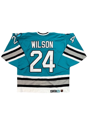 1991-92 Doug Wilson San Jose Sharks Game-Used Inaugural Season Captains Jersey (Lelands) 