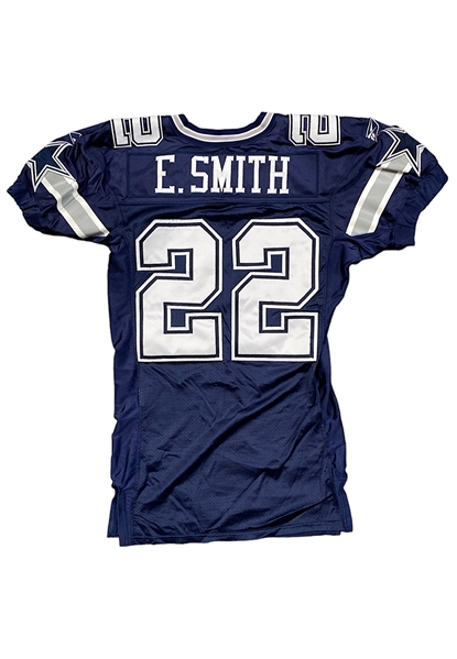 2002 Emmitt Smith Dallas Cowboys Game-Used Road Jersey