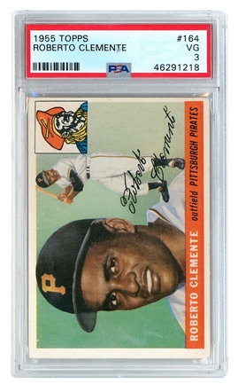 1955 Topps Roberto Clemente Rookie Card #164 (PSA 3)