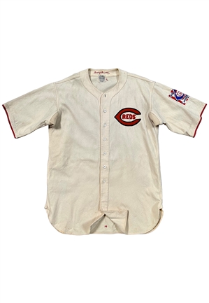 1938 Kiddo Davis Cincinnati Reds Game-Used Home Flannel Jersey