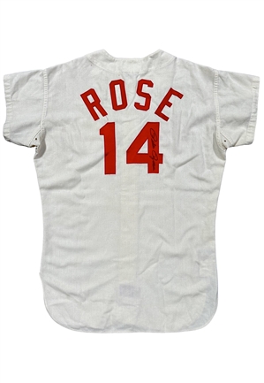 1971 Pete Rose Cincinnati Reds Game-Used & Autographed Home Flannel Jersey (SGC Grob Superior • JSA)