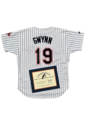 1999 Tony Gwynn SD Padres Game-Used & Autographed Hit #2,869 Jersey (Gwynn LOA • PSA/DNA)