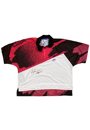 Andre Agassi Match-Worn & Autographed Tennis Shirt (Sourced from US Open Athletic Trainer)