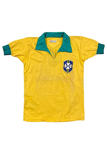 1965 Pele Brazil National Match-Worn Jersey