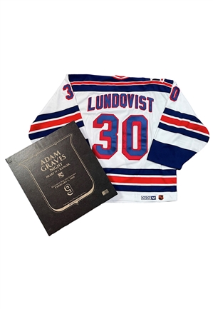 2/3/2009 Henrik Lundqvist NY Rangers Adam Graves Night Game-Used & Signed Warmup Jersey With Original Presentation Box (MeiGray)