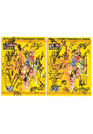 2003 NBA All-Star Game Multi-Signed Commemorative Programs Including Kobe (2)