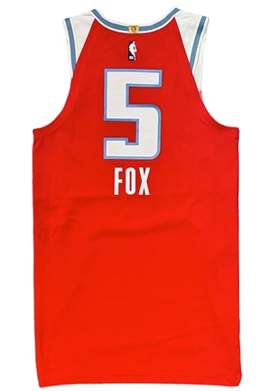 2/8/2020 DeAaron Fox Sacramento Kings Game-Used City Edition Jersey (NBA LOA)