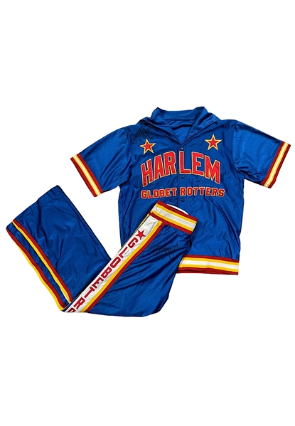 Circa 1984 Curly Neal Harlem Globetrotters Player-Worn & Autographed Warmup Suit (2)