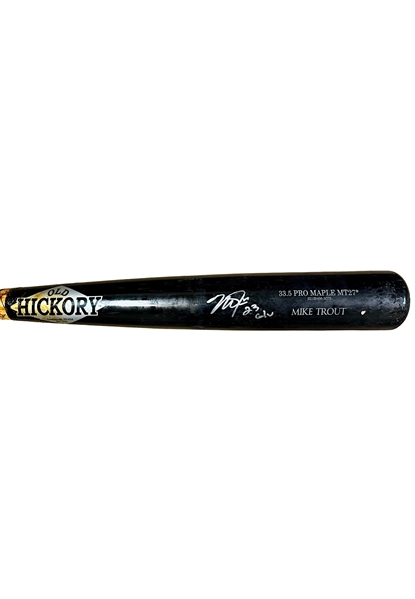 2023 Mike Trout Los Angeles Game-Used & Autographed Bat (Photo-Matched • PSA/DNA GU10 • Anderson Authentics • Inscribed "G/U")