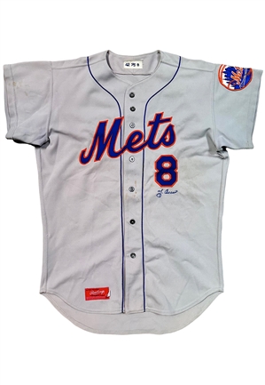 1975 Yogi Berra NY Mets Manager-Worn & Autographed Road Jersey (MEARS)