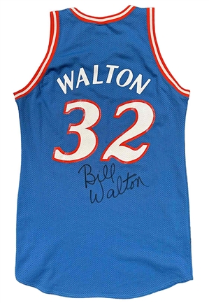 Early 1980s Bill Walton San Diego Clippers Game-Used & Dual Autographed Jersey (Photo-Matched)