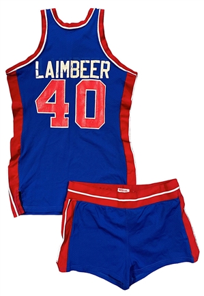 Circa 1984 Bill Laimbeer Detroit Pistons Game-Used Uniform (2)(Photo-Matched & Pounded)